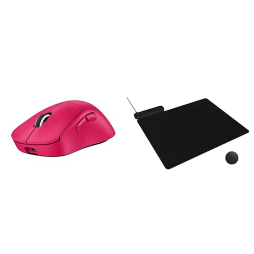 Logitech G Pro X Superlight 2 DEX Lightspeed Wireless Gaming Mouse + Powerplay 2 Wireless Charging Mouse Pad Bundle - Magenta - color: Magenta, size: Right-handed, style: Mouse + PowerPlay 2
