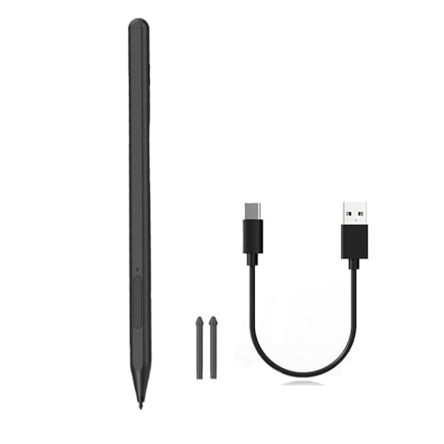 Advanced Touch Pen for Go/Laptop/Book USB C Quick Charging Port Styluses Pen for Digital Artists Professional Creators - color: Black