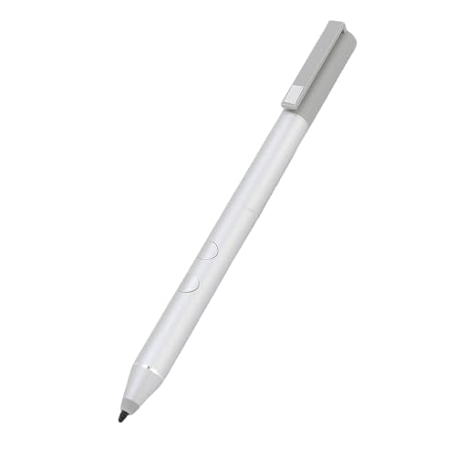 Dpofirs Stylus Pen for Touchscreen Laptops, 1024 Pressure Sensitivity Active Pen with Eraser and Side Push, Aluminum Writing Stylus with 2 Replacement Tips
