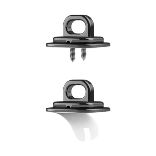 Security Fix Point Keyed or Combination Cable Locks | Adhesive Sticker and Screws included | Polished Jet Black Finish | Desk Mount Accessory for Cable Locks |