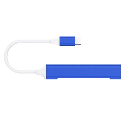 Mac USB C Adapter - Type C USB Adapter Hub with 4 Ports: 1 USB 3.0 + 3 USB 2.0, Ultra-Slim Aluminum Design, 5Gbps Transfer, Adapter for Mac USB C, Type C USB Hub (Royal Blue)