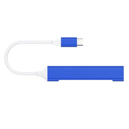 Mac USB C Adapter - Type C USB Adapter Hub with 4 Ports: 1 USB 3.0 + 3 USB 2.0, Ultra-Slim Aluminum Design, 5Gbps Transfer, Adapter for Mac USB C, Type C USB Hub (Royal Blue)