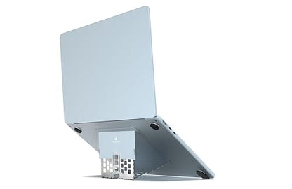 Paper-Thin Stand for MacBook,Laptop Riser, Slim Portable Ergonomic Ventilated Stand, 6 Adjustable Heights from 2.1" to 3.6", Compatible with Laptops Up to 18”, US Patented (SkyBlue) - color: Skyblue
