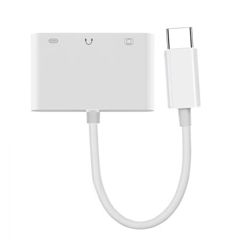 cablecc 5Gbps USB-C Type C Male to USB2.0 3.5mm Audio AUX & Type-A OTG Female with PD Power Charge Adapter Compatible with Laptop Tablet Phone - style: USB-C to USB2.0+audio 3.5+PD