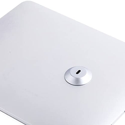 Adhesive Security Plate with Slot for Cables to Lock Down Laptops, Tablets, Monitors and Other Devices (4Pcs Silver) - color: Round silver 4Pcs