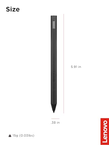 Lenovo Precision Pen 2 (Laptop) – USB-C Charging – Tilt Recognition – Pen is Only Compatible with Certain Devices, Iron Grey - style: Precision Pen 2