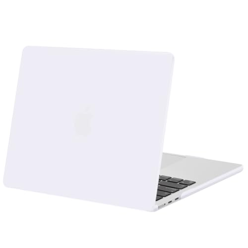 MOSISO Compatible with MacBook Air 13 inch Case M5 2026 M4 M3 M2 2025-2022 | A3449 A3240 A3113 A2681, Scratches-Resistant Protective Hard Shell for MacBook Air 13.6 inch Case, White - color: White