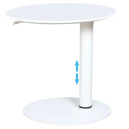 Large Creative Oval Laptop Table, Household Simple Standing Table, Height Adjustable Sofa Desk, Side Desk for Office Home Bedroom Use(White) - color: White