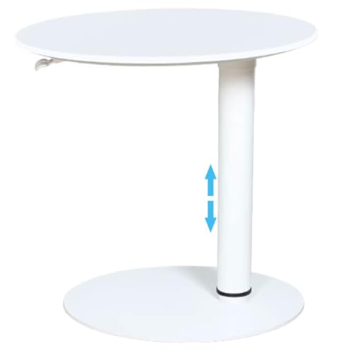 Large Creative Oval Laptop Table, Household Simple Standing Table, Height Adjustable Sofa Desk, Side Desk for Office Home Bedroom Use(White) - color: White
