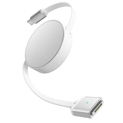 140W USB-C to Magnetic 3 Cable,5.3FT Compatible with Magsafe 3 Cable for MacBook Air 2024 M3 13/15inch, 2023/2022 M2, Pro 2024/2023 M4/M2 Pro & Max 14" 16", 2021 M1 & Max 14" 16" White - color: pearl white