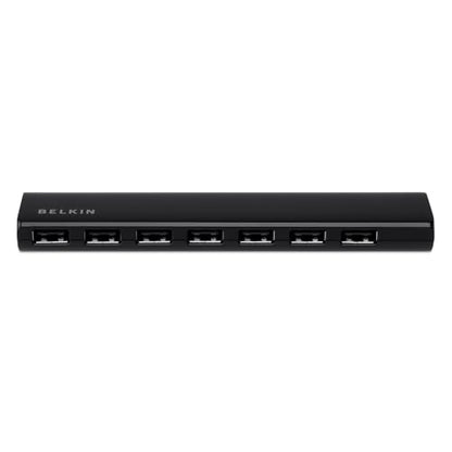 Belkin 7-Port USB 2.0 Ultra-Slim Desktop Hub | Expands USB connectivity for desktop and laptop, slim low-profile design, compatible with keyboards, mice, and drives
