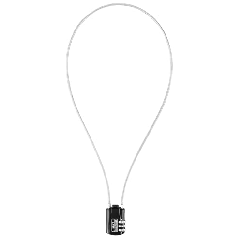 Wire Rope Cable Lock with Resettable Code, Zinc Alloy - Helmet, Luggage & Snowboard Lock - size: 27 inch