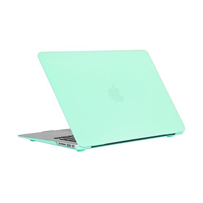 RUBAN Case Compatible with MacBook Air 13 Inch (Models: A1369 & A1466, Older Version 2010-2017 Release), Slim Snap On Hard Shell Protective Cover and Keyboard Cover (Cream Green) - color: Cream Green