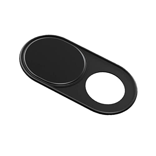 3 Pack Ultra Thin Metal Web Camera Slide Camera Cover Sticker Camera Privacy Covers for Smartphone Laptop (Black) - color: Black