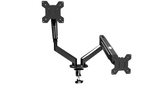 AEONS Dual Monitor Stand up to 32 inches Screen, Load-Bearing Max 22 lbs Each Gas Spring Pneumatic Arm, Adjustable Dual Monitor Mount, Max VESA 100x100mm, Black - style: Dual Gas Arm, Black