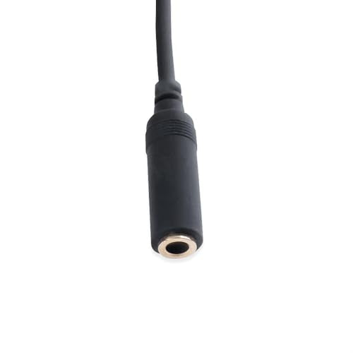 HUYUN 1.5M/4.9ft Headphone Audio/Mic Splitter, 3.5mm Headset Adapter (Microphone + Audio) 2 TRS Female to TRRS Male CTIA Stereo Jack Y Cable Compatible for Dual-Plug Gaming Headset to Laptop