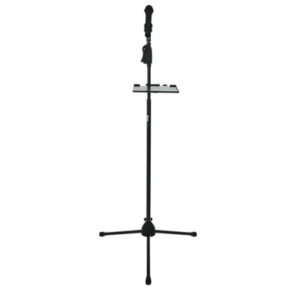 Gator Frameworks Microphone Stand Utility Shelf; 9" x 9" (GFW-SHELF0909) | Steel Tray Secures Accessories with Raised Edges and Clamps to Most Mic Stands 10 lb Weight Capacity - size: 9" x 9" Utility Shelf, style: 9" x 9" Shelf
