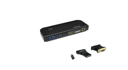 Diamond Multimedia Dual Video Output, USB 3.0/2.0 Universal Docking Station with Gigabit Ethernet, HDMI, DVI, Audio for Windows 11, MacOS and Android 5.0+. Display Link Certified DL-3900 Chip