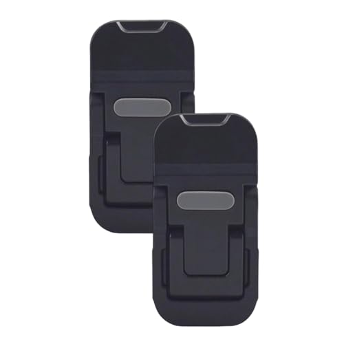 2Pcs Portable Foldable Laptop Stand Invisible Cooling Stand Height Adjustable Metal Laptop Tablets Desk Mount - color: Black dualstage