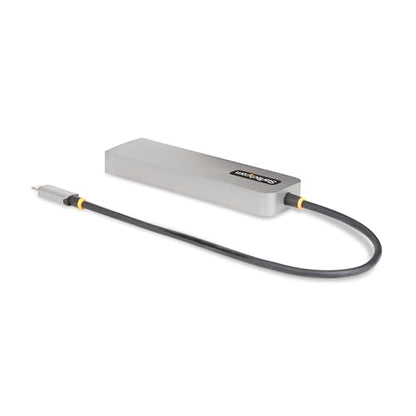 StarTech 3-Port USB-C Hub, 10Gbps, with 2.5GbE and 100W PD Pass-Through | 2.5Gbps Ethernet, Attached 1ft 30cm TPE cable, Portable, Wake-on-LAN RJ45, MAC address cloning, For MacBook iPad