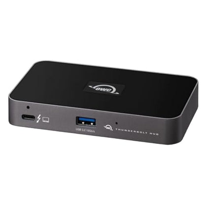 OWC Thunderbolt Hub 5-Port Connectivity Solution | Up to 60W PD - 3x Thunderbolt 40Gb/s device ports - USB-A 10Gb/s - Up to one 8K or two 4K displays - Mac, PC, iPad, & more - style: Thunderbolt 4