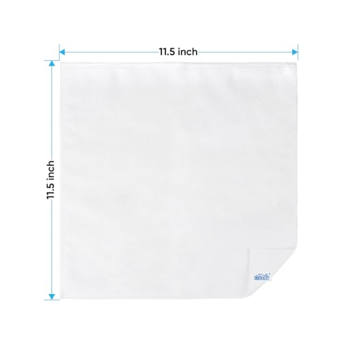 HOMEXCEL White Microfiber Cleaning Cloth, 12 Pack Premium Microfiber Towels for Cars, Lint Free, Scratch-Free, Highly Absorbent, Reusable Cleaning Rags for Car, Household, Kitchen, Window, 11.5"X11.5" - color: White