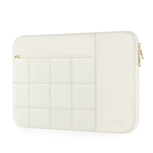 Laptop Case 13.3 inch,13-13.3 inch Puffy Laptop Sleeve Compatible with MacBook Neo/Air 13 13.6/Pro 13/Pro 14,HP Dell ASUS Acer Lenovo,Twelve Square Quilted Computer Bag with 2 Pockets,Sand - color: Sand, size: 13.3 inch