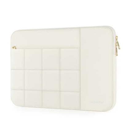 Laptop Case 13.3 inch,13-13.3 inch Puffy Laptop Sleeve Compatible with MacBook Neo/Air 13 13.6/Pro 13/Pro 14,HP Dell ASUS Acer Lenovo,Twelve Square Quilted Computer Bag with 2 Pockets,Sand - color: Sand, size: 13.3 inch
