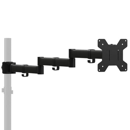 suptek Single Monitor Arm, Universal 3 Tier Arm Fully Adjustable Pole Mount Bracket Monitor Mounting for 13 to 27 inch Screen, Weight up to 22lbs, Mounting Holes 75x75mm to 100x100mm,Black - size: 3 Tier Monitor Arm