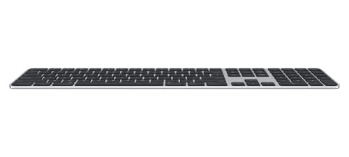 Apple Magic Keyboard with Touch ID and Numeric Keypad: Wireless, Bluetooth, Rechargeable. Works with Mac Computers with Apple Silicon; Japanese - Black Keys (Renewed) - color: Black Keys