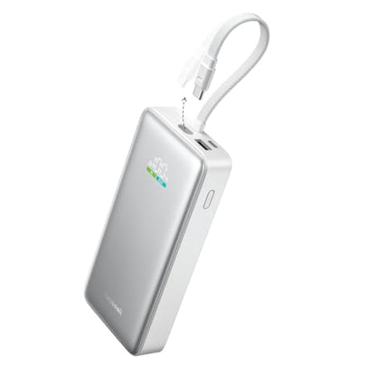 100W Power Bank 20000mAh, Portable Laptop Charger with Built-in USB-C Cable, Travel Essential Fast Charging External Battery Pack for MacBook Air, iPhone 17/16 Series, Steam Deck, TSA-Approved