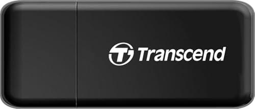 Transcend RDF5 USB3.1 Type-A SD Card Reader for Laptop/Windows/PC/Computer, 2 in 1 Dual Slot Memory/Micro SD Card Reader Supports SD/Micro SD/SDHC/SDXC with Type A Device – Black - color: Black, size: 1 Pack (Black)
