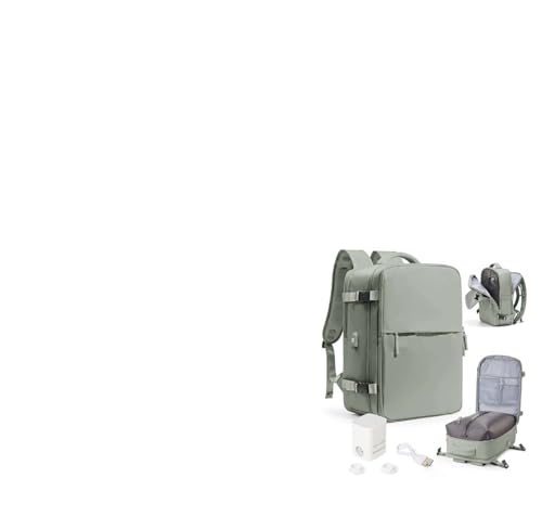 WONHOX Vacuum Seal Travel Backpack with Air Pump,Compression Vacpack Waterproof Carry On Backpack for Travel Women Men with Vacuum System Approved Daypack Airlines Laptop Space Saver Bags GrassGreen - color: B13-green