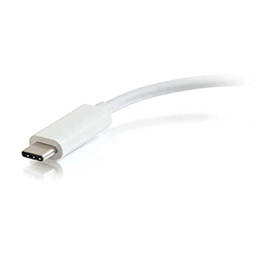C2G USB Adapter, USB Hub, Ethernet Adapter with Power, 3 Port, White, Cables to Go 29746 - color: White, style: 3-Port