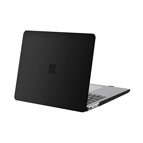 MOSISO Case Compatible with Surface Laptop Go 5/4/3 13.5 inch, Black | Protective Crack & Scratch Resistant Plastic Hard Shell Case Cover