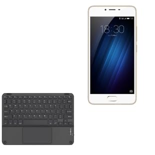 BoxWave Keyboard Compatible with Meizu M5 - SlimKeys Bluetooth Keyboard with Trackpad, Portable Slim TouchPad - Jet Black