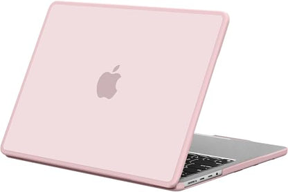 BlueSwan Anti-Cracking Case for MacBook Pro 14 inch M5-M1 Pro/Max 2026-2021 | Anti-Scratch Protective Hard Shell Case, Soft TPU Bumper, Sturdy and Durable, Easy Snap-On Installation, Frosted Pink - color: Frosted Pink