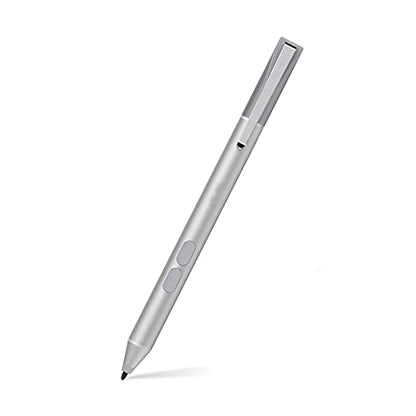 Active Pen for Dell 2-in-1 Touchscreen Laptop, MPP Stylus, Palm Rejection | 1024 Pressure Level, Palm Rejection, Dual Shortcut Buttons, 2500-Hour Battery for Inspiron 5379/7586, Latitude 3190/3390/7230 - color: Silver