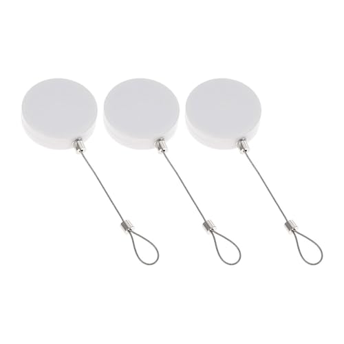 Tofficu 3pcs Retractable Anti-Theft Cable Locks for Electronics and Phones with Steel and Abs Construction, Easy Installation Security Wire Cable for Commercial and Store Use