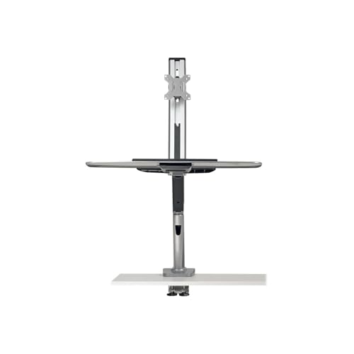 Tripp Lite Desk Mount for Sit Stand Desktop Workstation Height-Adjustable Standing Desk, Single Display (WWSS1332C) - style: Desk-Clamp w/ Mount 13-32"