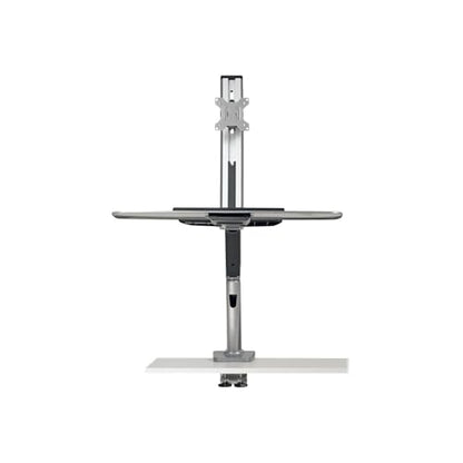 Tripp Lite Desk Mount for Sit Stand Desktop Workstation Height-Adjustable Standing Desk, Single Display (WWSS1332C) - style: Desk-Clamp w/ Mount 13-32"