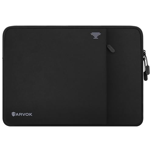 ARVOK 13 13.3 14 Inch Laptop Sleeve with Front Pocket, Shockproof 360 Protective Laptop Case Briefcase Handbag, Computer Carrying Bag Compatible with MacBook Air/Pro, Lenovo/HP/Dell/Asus/Acer, Black - size: 13.3inch