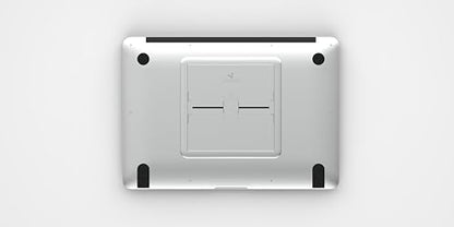 Paper-Thin Stand for MacBook, Laptop Riser, Slim Portable Ergonomic Ventilated Stand, 6 Adjustable Heights from 2.1" to 3.6", Compatible with Laptops Up to 18”, US Patented (Space Black) - color: Space Black