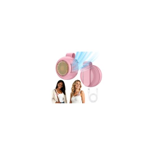 2PCS Upgraded Mini Clip On Fan Portable, 5-Speed Whirlwind Clip Fan | 2026 Upgraded, 5-Speed, Max 7H, 7m/s Airflow, 1000mAh USB-C Rechargeable, 360° Small Portable Fan for Travel, Office, Outdoor - color: Pink