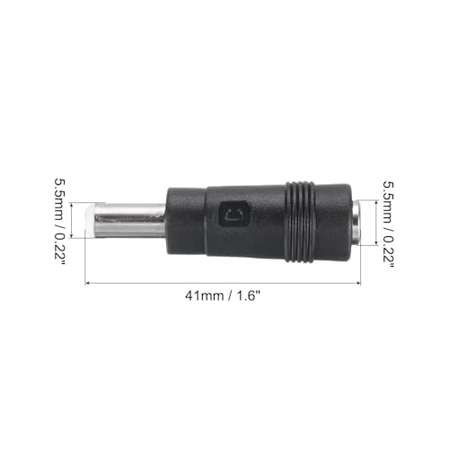 5 Pack DC Power Connector Adapter, 5.5x2.1mm Female Jack to 5.5x2.5mm Male Plug Universal Barrel Electrical Socket Adapter Plug Converter for Laptop Router
