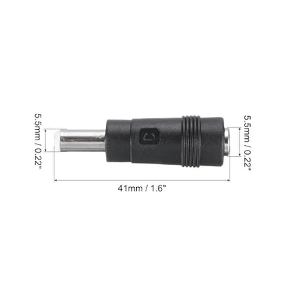 5 Pack DC Power Connector Adapter, 5.5x2.1mm Female Jack to 5.5x2.5mm Male Plug Universal Barrel Electrical Socket Adapter Plug Converter for Laptop Router