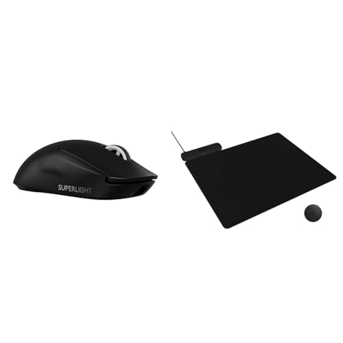Logitech G Pro X Superlight 2 Lightspeed Wireless Gaming Mouse + Powerplay 2 Wireless Charging Mouse Pad Bundle - Black - color: Black, size: Classic, style: Mouse + PowerPlay 2