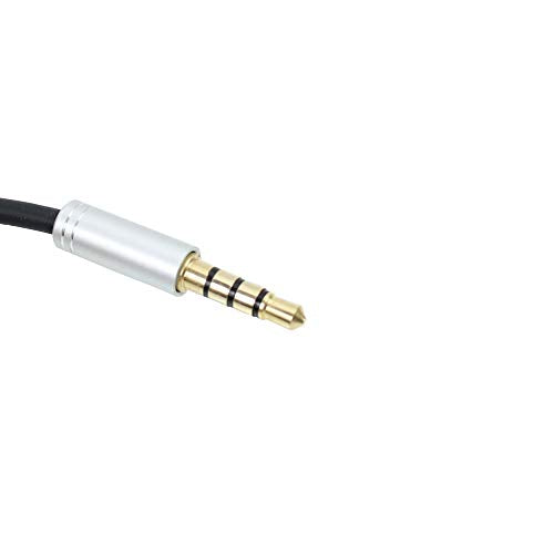 Silver Headset Y Splitter Audio Adapter Cable 3.5mm Male to 2 Female Mic Audio CTIA Headphone Adapter Compatible with PC Gaming Headset,PS4,Xbox One,Notebook,Android iPhone Tablet MP3