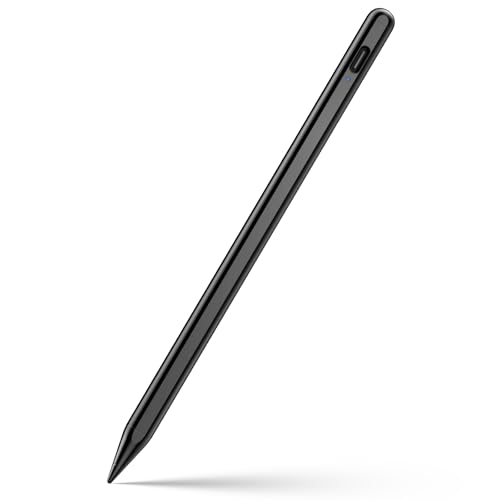 Stylus Pen for iPad 6-11th Gen 2X Fast Charge, Palm Rejection-Black | Tilt Sensitivity, USB-C Charge, Compatible with 2018-2026 Apple Pencil iPad Pro 11/12.9/13, Air 3/4/5/M2/M3/M4, mini 5/6/7 - color: Black