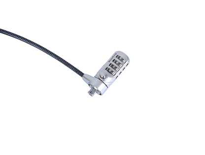 Laptop Security Cable Lock, 4-Digit Combination, 6.6ft Steel Cable, Kensington T-Bar Compatible